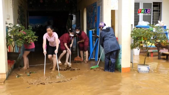 Mưa lớn gây thiệt hại tại phường Pom Hán