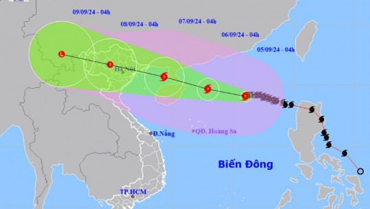 Bão số 3 giật trên cấp 17 hướng vào Vịnh Bắc Bộ, 5 tỉnh thành chịu tác động mạnh