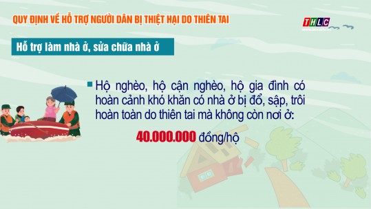 Quy định về hỗ trợ người dân bị thiệt hại do thiên tai