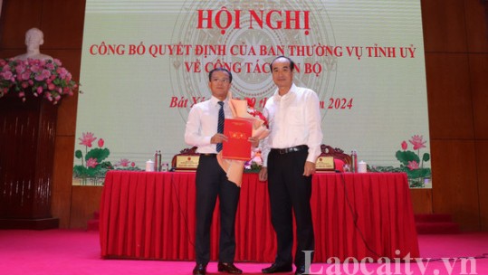 Công bố quyết định của Ban Thường vụ Tỉnh ủy về công tác cán bộ tại huyện Bát Xát