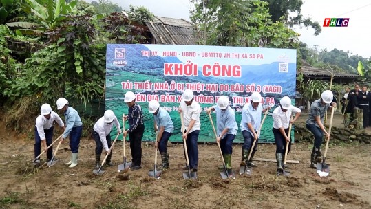 Thị xã Sa Pa khởi công tái thiết nhà ở vùng lũ xã Mường Hoa