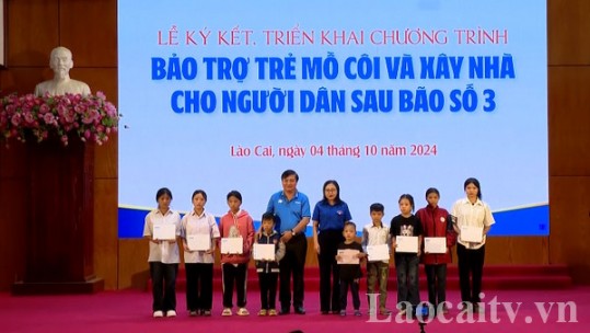 Hỗ trợ 52 trẻ em mồ côi sau bão số 3 tại tỉnh Lào Cai