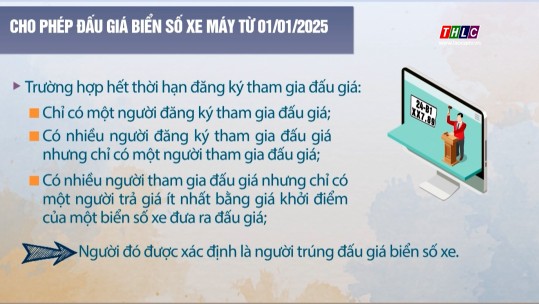 Cho phép đấu giá biển số xe máy từ 01/01/2025