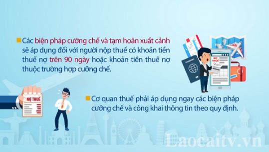 Nợ thuế quá hạn 90 ngày sẽ bị tạm hoãn xuất cảnh