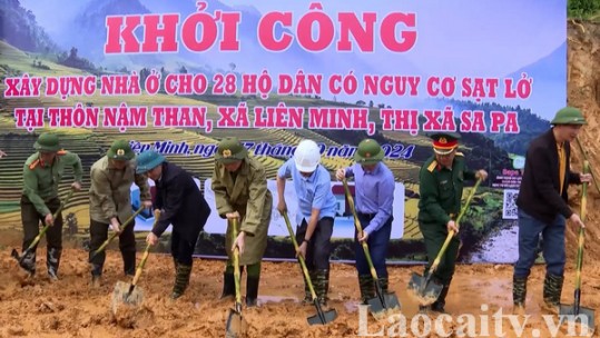 Khởi công xây dựng nhà ở cho 28 hộ dân có nguy cơ sạt lở tại thôn Nậm Than, xã Liên Minh