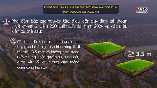 Điều kiện tách thửa đất đối với đất ở tại những nơi đã có quy hoạch chi tiết xây dựng được phê duyệt