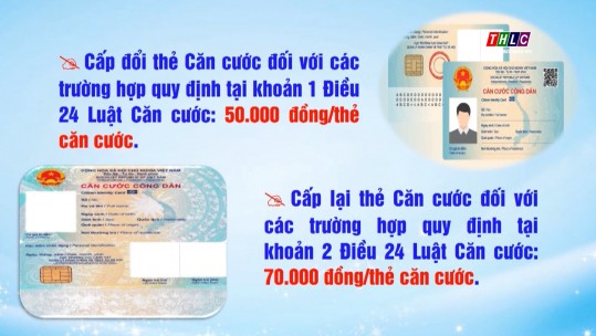 Quy định mới mức thu phí cấp đổi, cấp lại căn cước