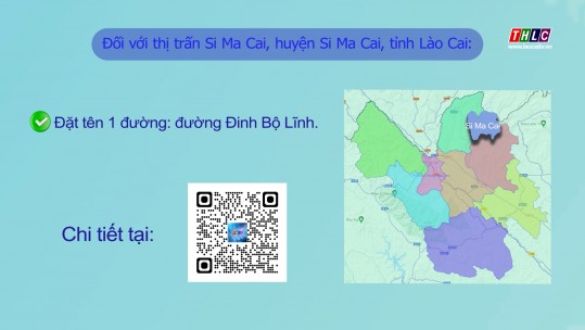 Đặt tên đường, phố và điều chỉnh giới hạn một số tuyến đường đã được đặt tên trên địa bàn tỉnh