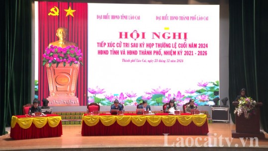 Đại biểu HĐND 2 cấp tiếp xúc cử tri sau Kỳ họp cuối năm 2024 tại thành phố Lào Cai