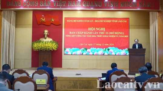 Đảng bộ Khối Cơ quan - Doanh nghiệp tỉnh Lào Cai tổng kết công tác năm 2024