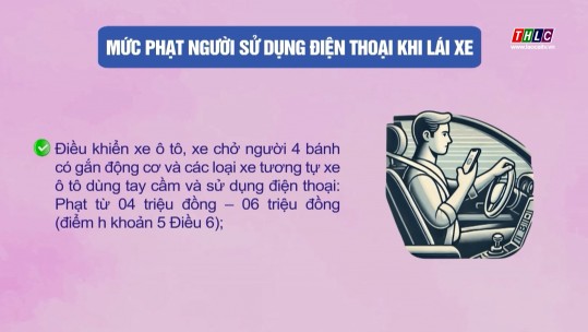 Mức phạt người sử dụng điện thoại khi lái xe