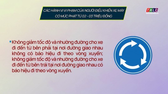 Các hành vi vi phạm của người điều khiển xe máy có mức phạt từ 02 – 03 triệu đồng