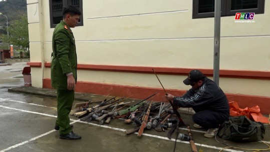 Si Ma Cai tiêu hủy vũ khí, vật liệu nổ, công cụ hỗ trợ