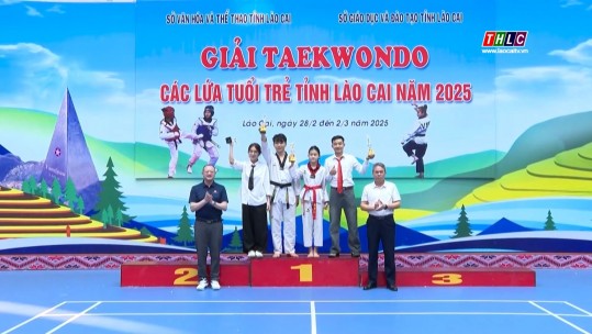 Bế mạc giải Taekwondo các lứa tuổi trẻ tỉnh Lào Cai năm 2025