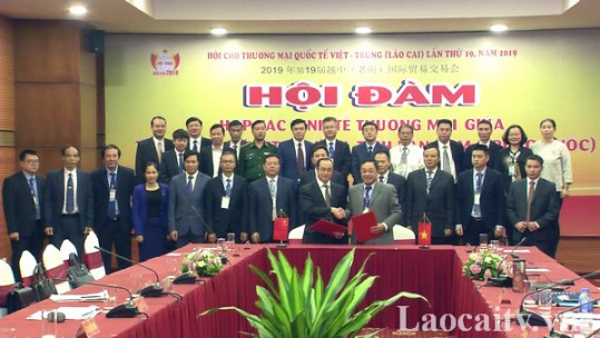 Hội đàm Hợp tác kinh tế thương mại giữa tỉnh Lào Cai (Việt Nam) và tỉnh Vân Nam (Trung Quốc) năm 2019