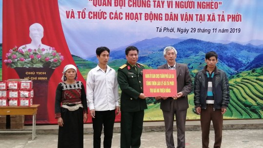 Ban CHQS thành phố Lào Cai phát động hành trình “Quân đội chung tay vì người nghèo”