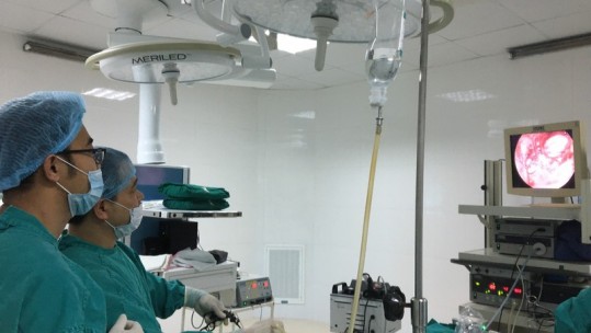 Bệnh viện Sản Nhi Lào Cai mổ nội soi thành công ca thoát vị hoành