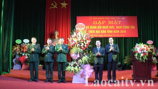 Lào Cai gặp mặt cán bộ quân đội nghỉ hưu, nghỉ công tác trên địa bàn tỉnh