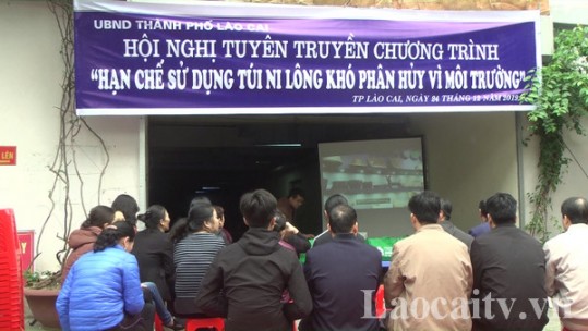 Thành phố Lào Cai tuyên truyền hạn chế sử dụng túi nilon khó phân hủy