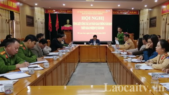 Thành phố Lào Cai tổng kết công tác an toàn giao thông năm 2019, triển khai nhiệm vụ năm 2020