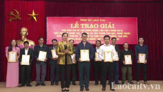 56 tác phẩm xuất sắc được trao giải thưởng Giải báo chí về xây dựng Đảng tỉnh Lào Cai lần thứ 4
