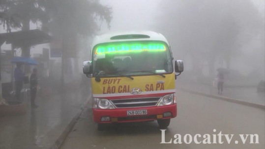 Giảm số chuyến xe chạy tuyến buýt 01 từ thành phố Lào Cai đi Sa Pa