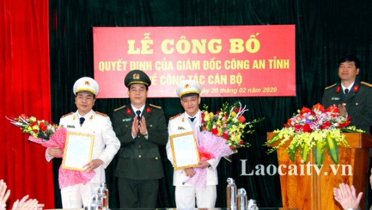 Công bố quyết định bổ nhiệm 2 Phó trưởng Công an thị xã Sa Pa