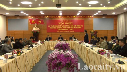 Tỉnh ủy Lào Cai lấy ý kiến đóng góp vào Dự thảo Báo cáo chính trị trình Đại hội Đảng bộ tỉnh lần thứ XVI