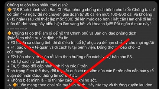 Thông tin dịch Covid-19 bùng phát của GS tên Bách trên MXH là giả mạo