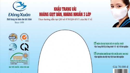 Hôm nay mở bán “khẩu trang vải kháng giọt bắn”