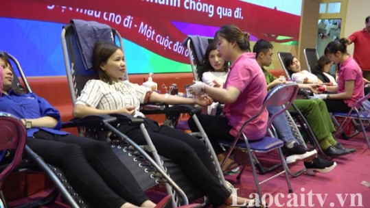Quý I năm 2020, Lào Cai vận động, tiếp nhận được trên 1.300 đơn vị máu