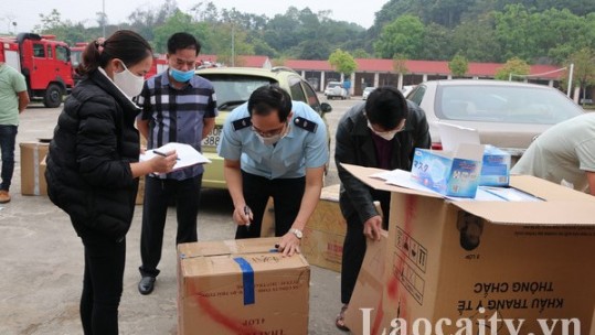 Giám định trên 400 thùng khẩu trang y tế phòng, chống dịch