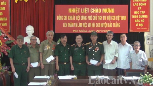 Đoàn công tác TƯ Hội Cựu chiến binh Việt Nam thăm, làm việc tại huyện Bảo Thắng