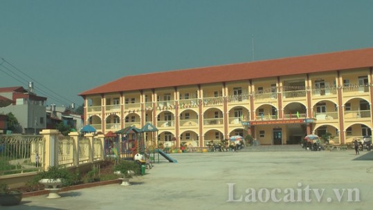 Trường lớp khang trang, sẵn sàng bước vào năm học mới ở vùng cao Bắc Hà