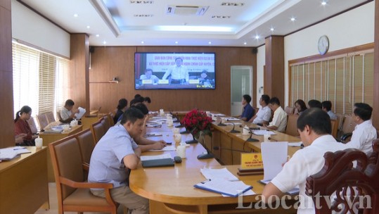 Giao ban trực tuyến công tác thực hiện dự án 513 và thực hiện sắp xếp đơn vị hành chính cấp huyện, xã