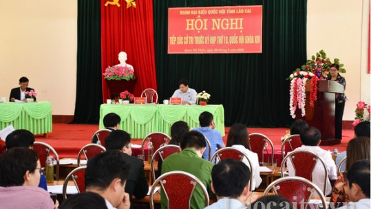 Đoàn đại biểu Quốc hội tỉnh tiếp xúc cử tri tại huyện Si Ma Cai