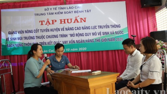 Tập huấn nâng cao năng lực truyền thông vệ sinh môi trường cho giảng viên nòng cốt tuyến huyện