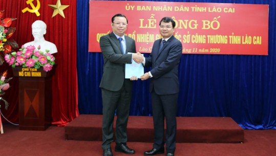 Đồng chí Hoàng Chí Hiền được bổ nhiệm giữ chức vụ Giám đốc Sở Công thương Lào Cai