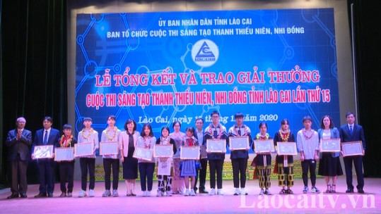 Trao giải Cuộc thi Sáng tạo thanh thiếu niên, nhi đồng tỉnh Lào Cai lần thứ 15, năm 2020
