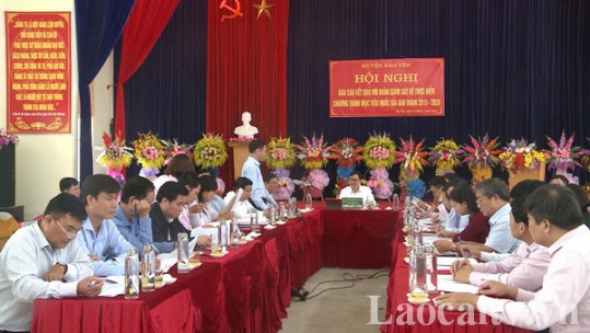 Đoàn giám sát thực hiện Chương trình mục tiêu quốc gia giai đoạn 2015 – 2020 làm việc tại huyện Bảo Yên