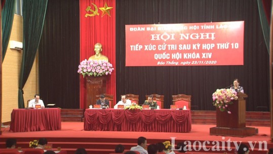 Đoàn đại biểu Quốc hội tỉnh tiếp xúc cử tri huyện Bảo Thắng sau Kỳ họp thứ 10, Quốc hội khóa XIV