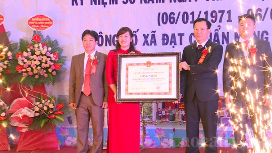 Xã Thái Niên đón nhận danh hiệu đạt chuẩn nông thôn mới