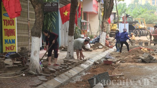 Hạ ngầm đường dây điện tại 4 tuyến phố, thành phố Lào Cai