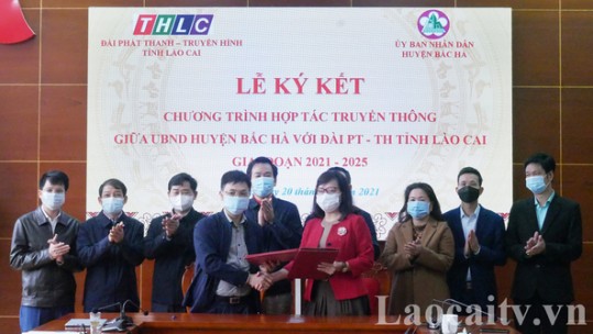 Đài PTTH Lào Cai và UBND huyện Bắc Hà ký kết hợp tác truyền thông giai đoạn 2021-2025