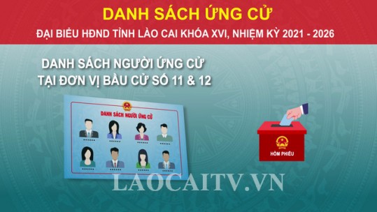 Danh sách người ứng cử đại biểu HĐND tỉnh Lào Cai khóa XVI: Đơn vị bầu cử số 11 và 12 thuộc huyện Bắc Hà và Mường Khương
