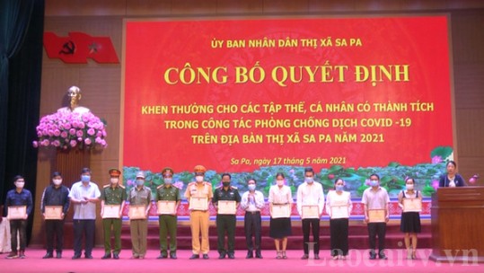 Thị xã Sa Pa biểu dương tập thể, cá nhân nỗ lực phòng, chống dịch Covid-19