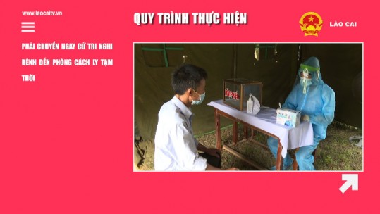 Tình huống 1B: Thực hiện bầu cử tại một địa điểm cố định khi phát hiện cử tri có triệu chứng nghi ngờ mắc COVID-19