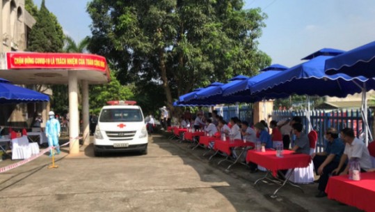 Diễn tập phòng, chống dịch Covid-19 tại khu công nghiệp