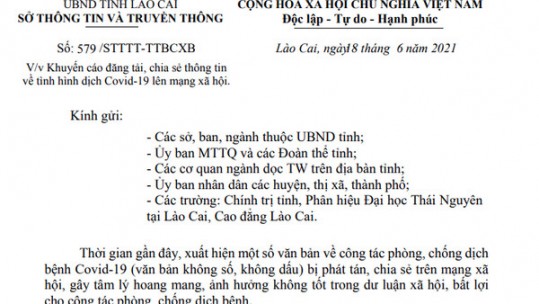 Khuyến cáo đăng tải, chia sẻ thông tin về tình hình dịch Covid-19 lên mạng xã hội