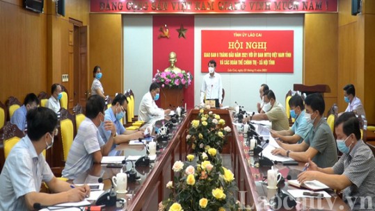 Thường trực Tỉnh ủy làm việc với MTTQ và các tổ chức chính trị - xã hội tỉnh